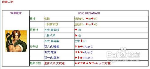 手机版98拳皇出招表拳皇2012出招表手机版-第2张图片-太平洋在线下载